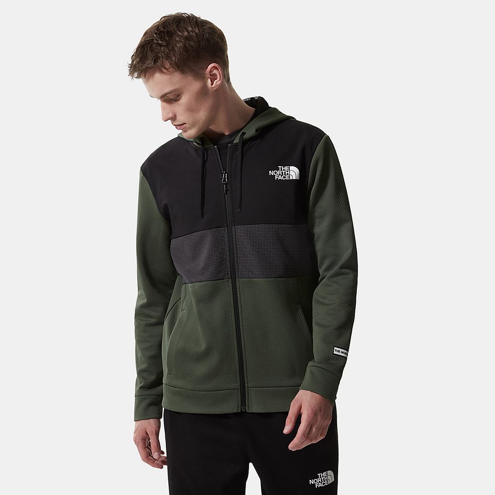 The North Face Fleece Jacket Mens Australia - The North Face Mountain Athletics Overlay Green Hiking